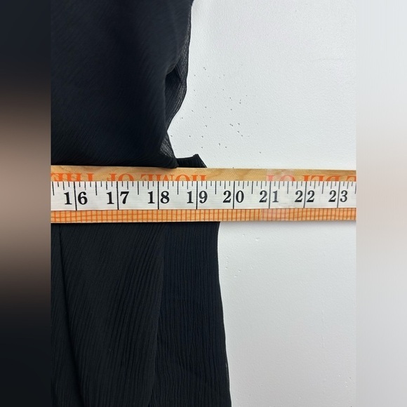 Tibi New York 100% Silk Embellished Neck Tunic Flare Mid Dress Black boho Sz 4 - Picture 9 of 11